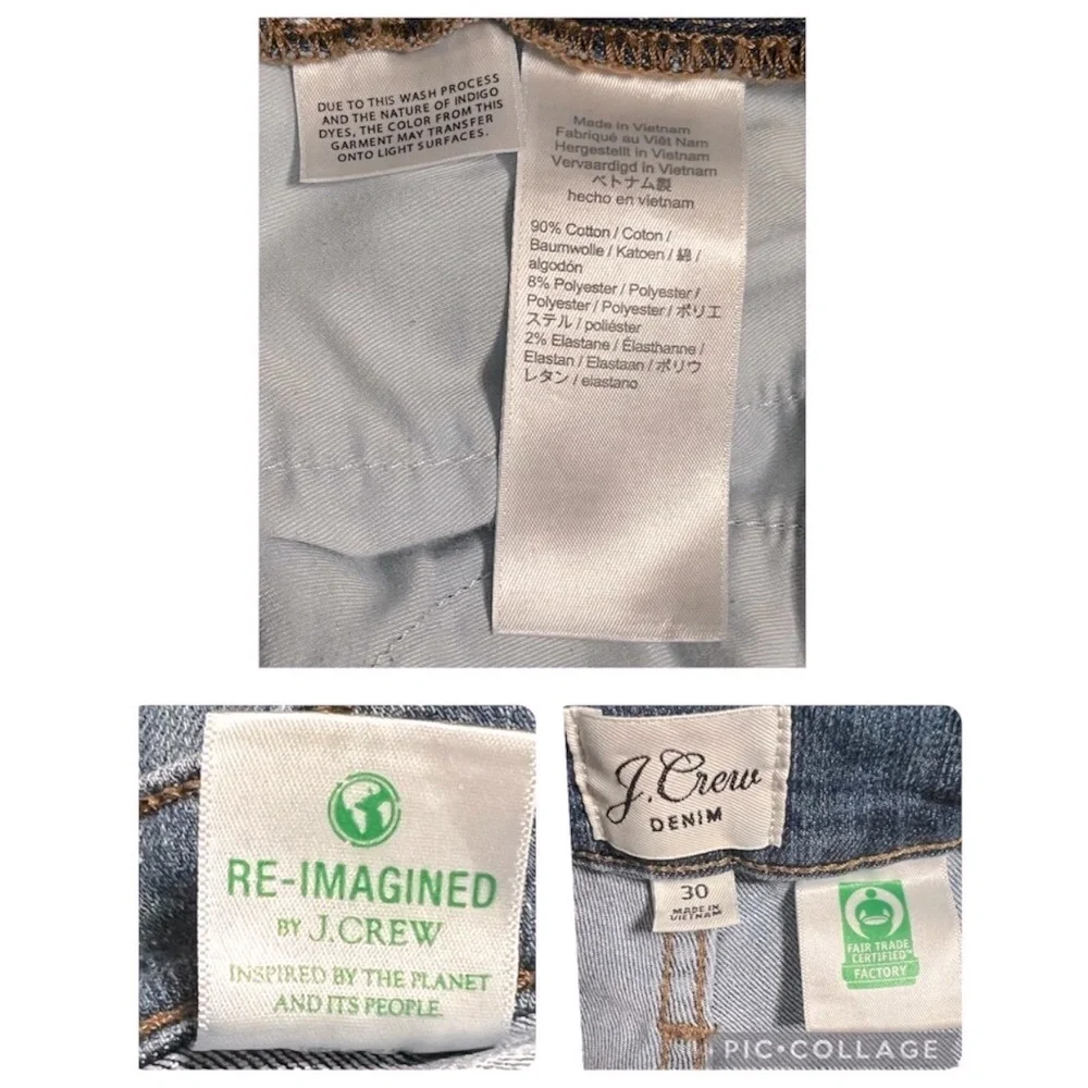 J crew Vintage high rise straight jeans size 30